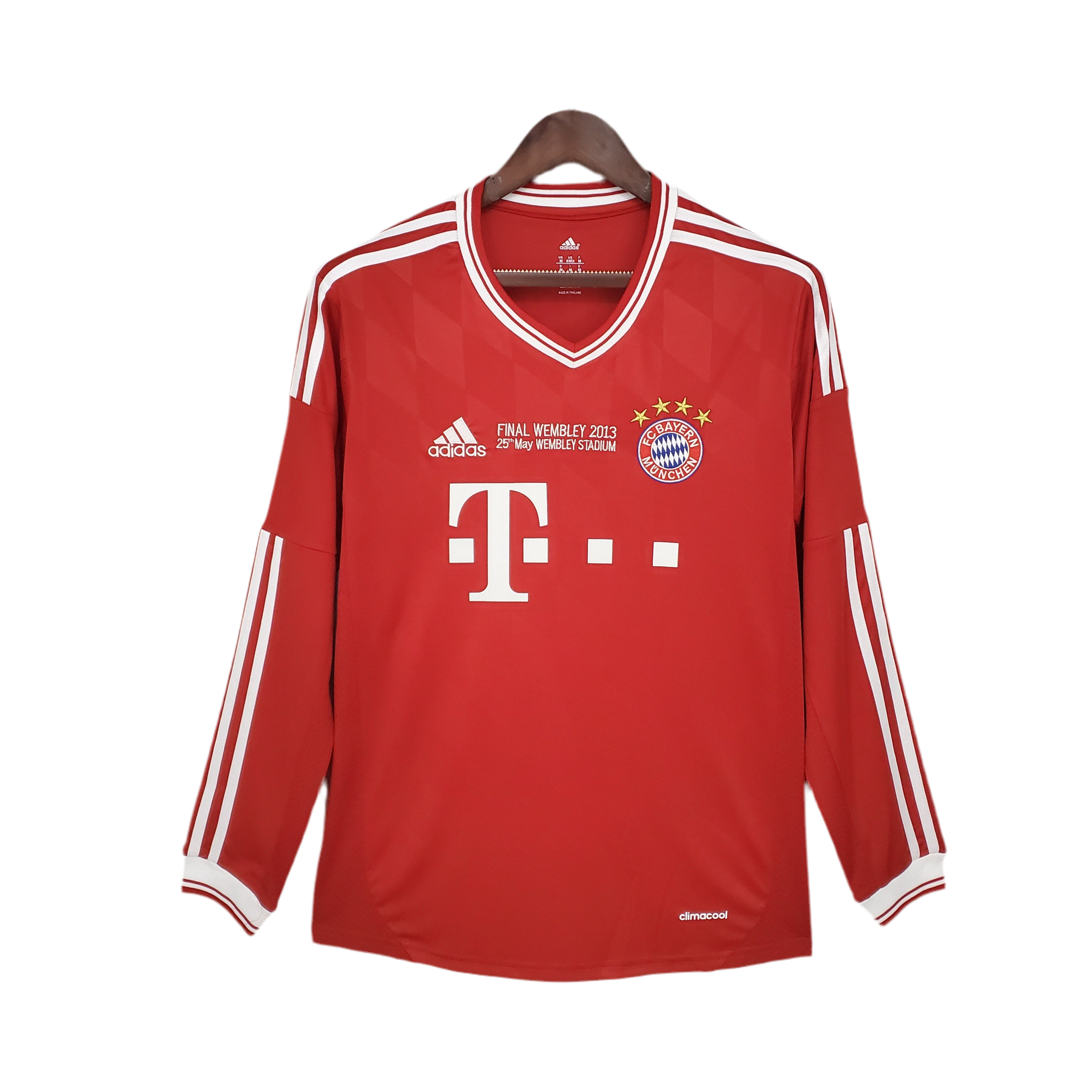 Trikot Long Sleeve Bayern de Munique Champions League 2013/14 - Red