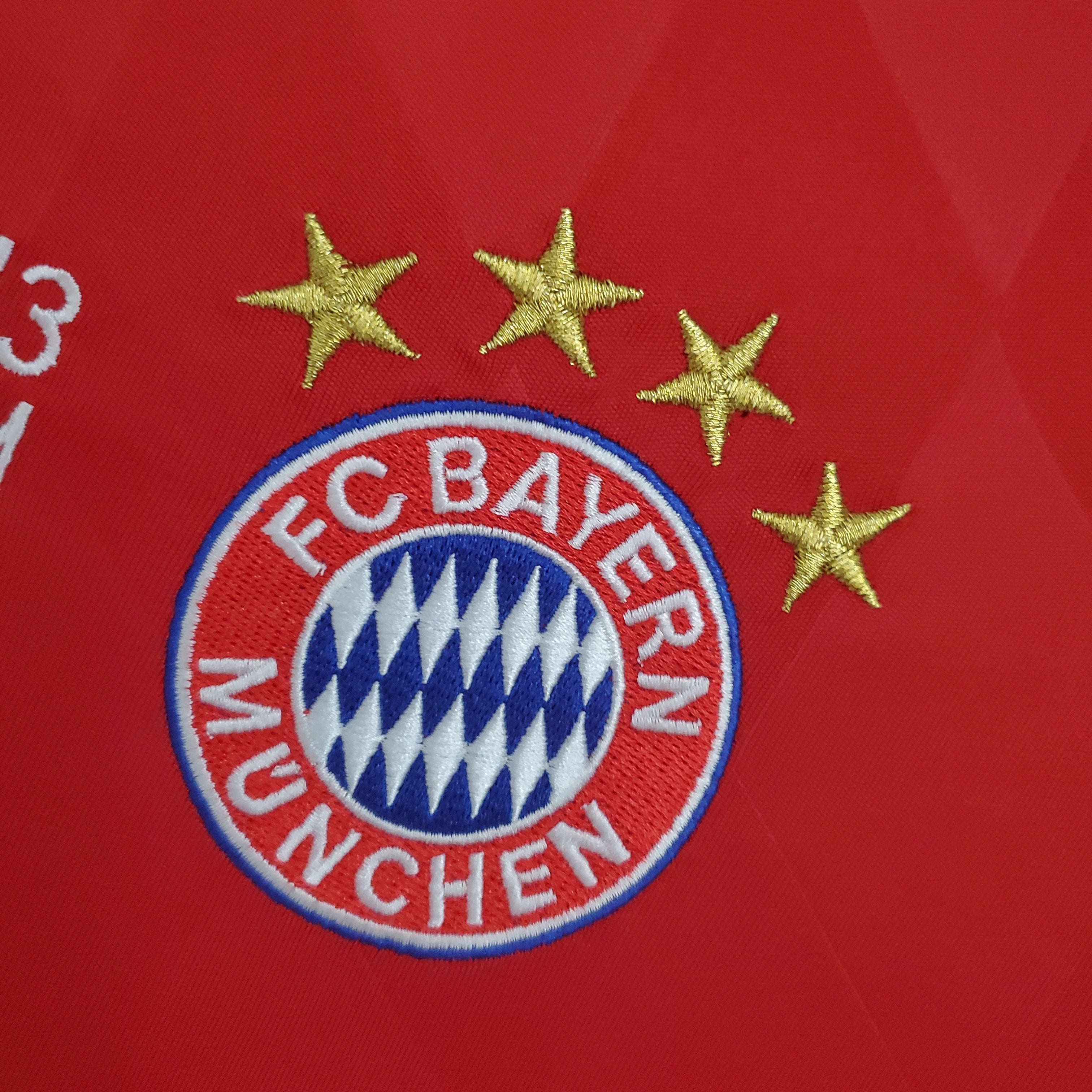 Trikot Long Sleeve Bayern de Munique Champions League 2013/14 - Red