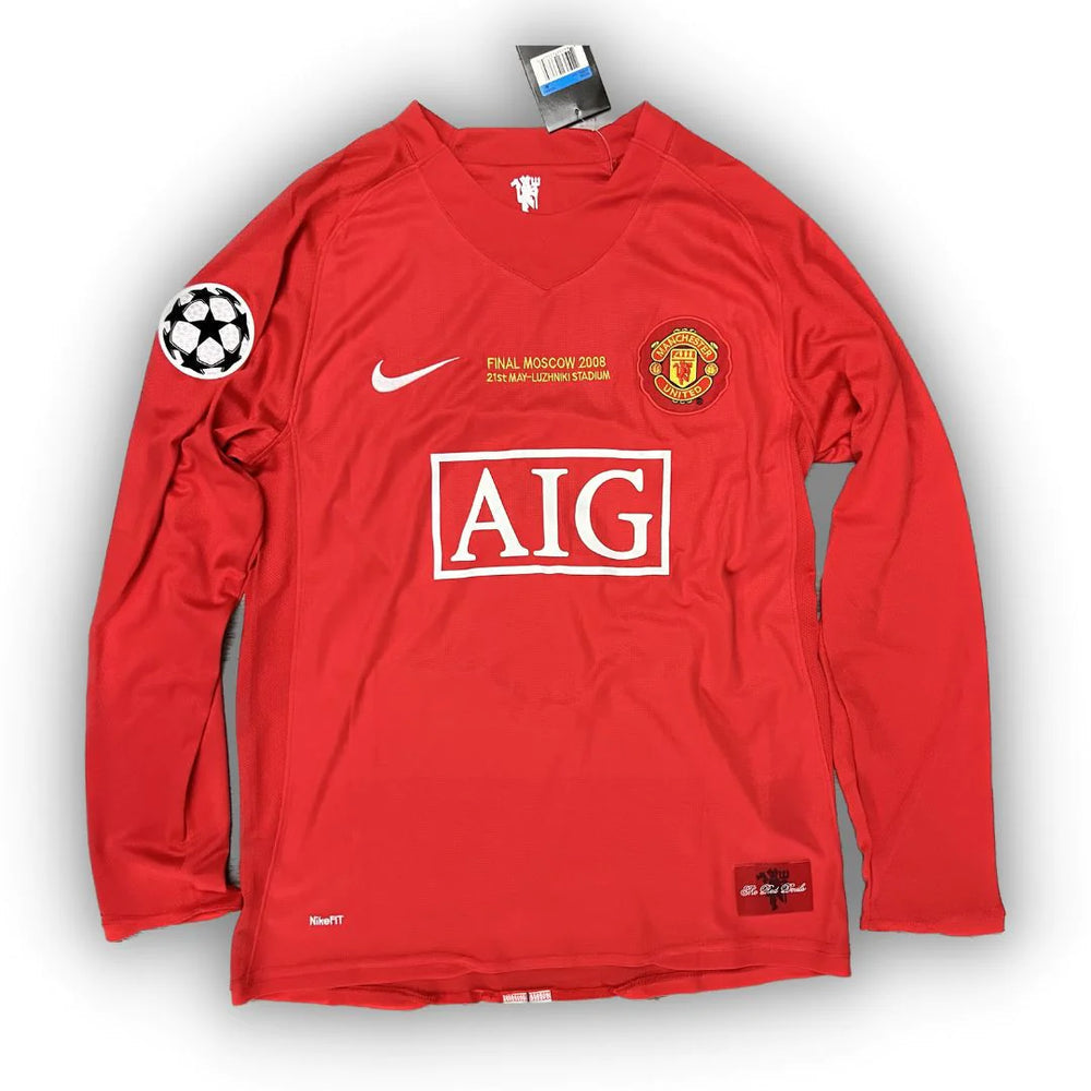 Trikot Long Sleeve Manchester United 2007/2008 - Red