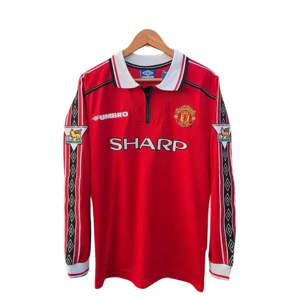 Trikot Long Sleeve Manchester United 98/99 - Red