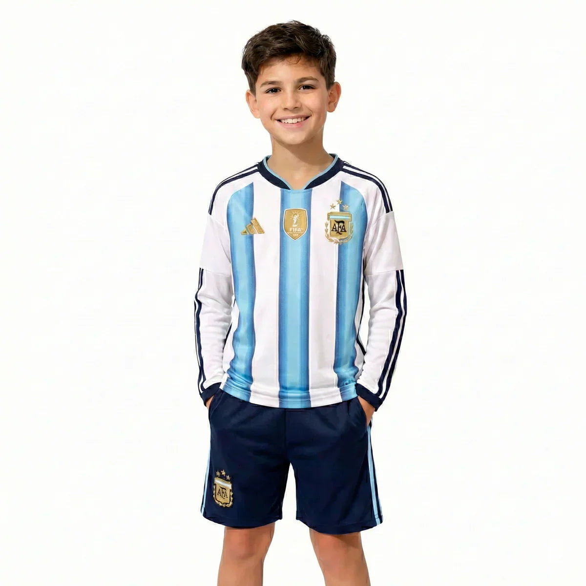 Kids Kit Argentinien Langhemd 26/27
